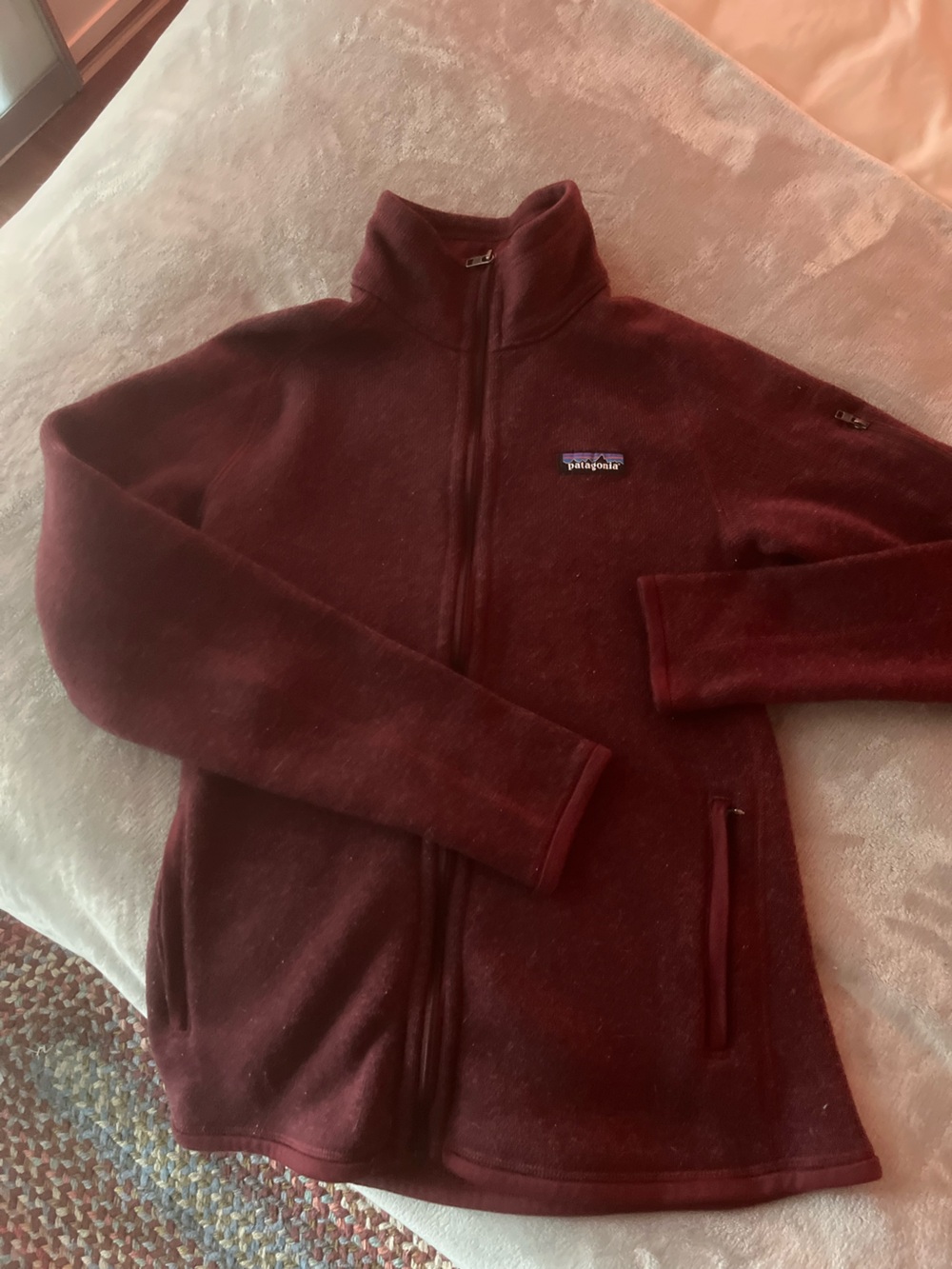 Patagonia Maroon Full-Zip Fleece Jacket